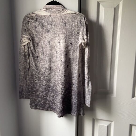 Phanuel open front ombré heather cross cardigan S - Picture 2 of 6